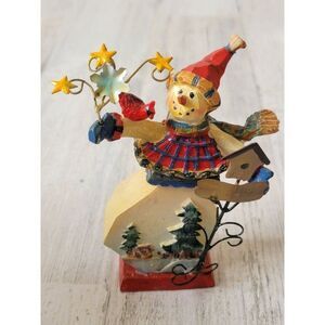 Snowman birdhouse star snowflake figure xmas tree